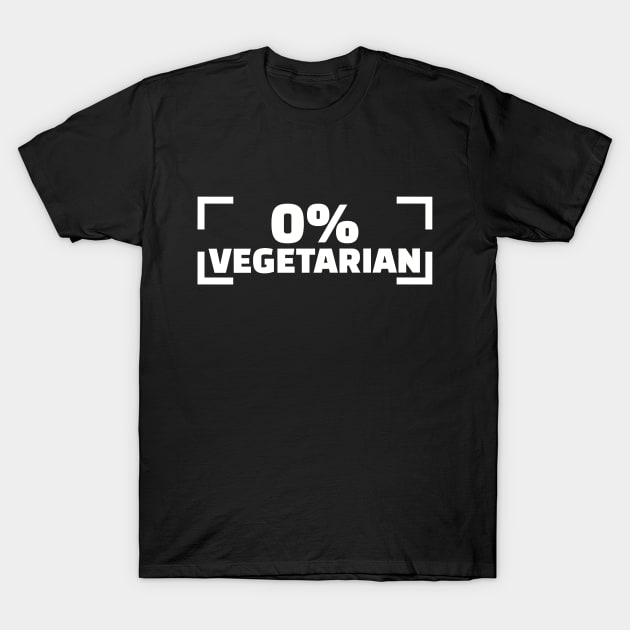 0% Vegetarian T-Shirt by Designzz